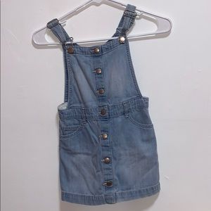 Girls Denim Overall Dress